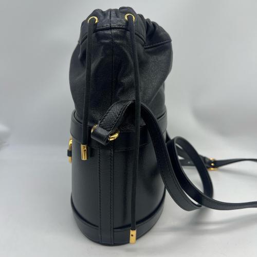 Gucci Black Leather Horsebit Bucket Bag photo 3