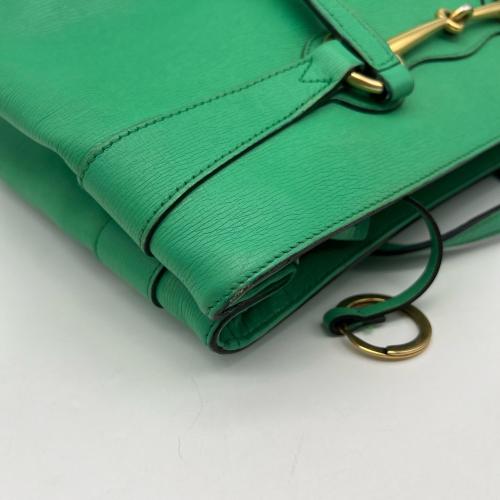 Gucci Green Leather Horsebit Tote Bag photo 5