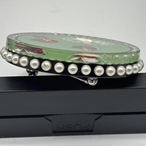 Chanel Pearl Rhinestone Pin Brooch Face Heart photo 5