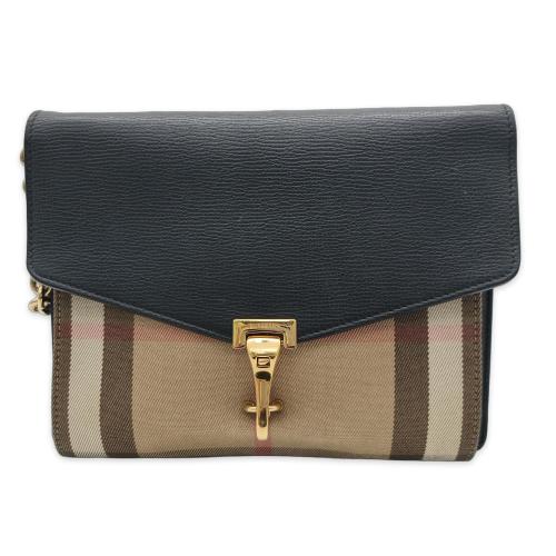 Burberry House Check Canvas And Leather Crossbody Bag