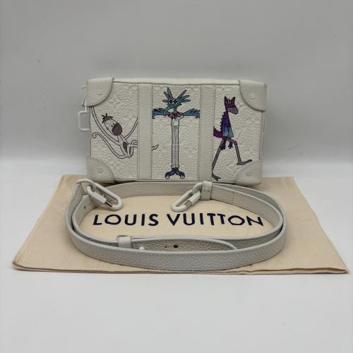 Louis Vuitton White Leather Trunk Crossbody Bag