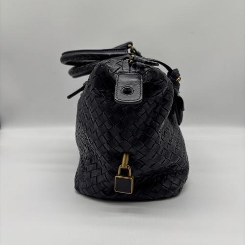 Bottega Veneta Black Intrecciato Leather Handbag photo 2