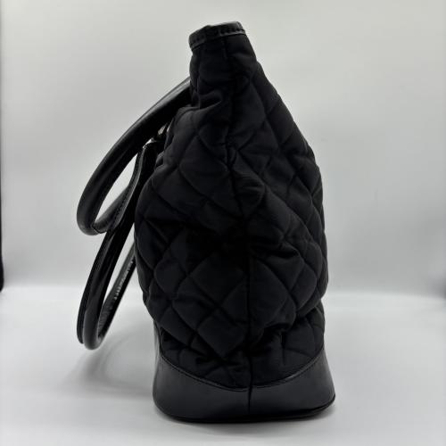Burberry Black Quilted Nylon Tote Bag photo 5