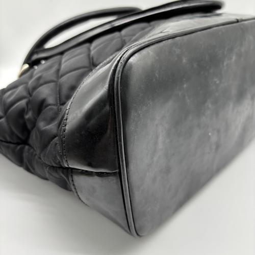 Burberry Black Quilted Nylon Tote Bag photo 7