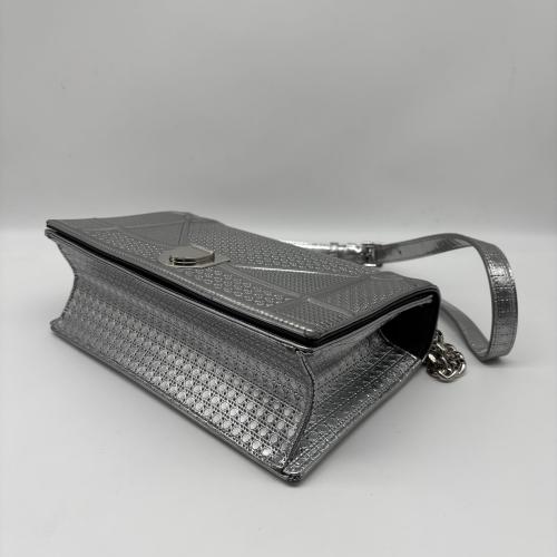 Christian Dior Metallic Silver Diorama Chain Shoulder Bag photo 7