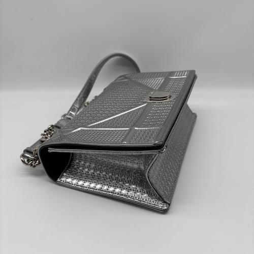 Christian Dior Metallic Silver Diorama Chain Shoulder Bag photo 8