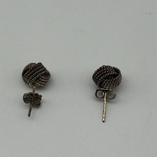 Tiffany & Co. Sterling Silver Twist Knot Earrings