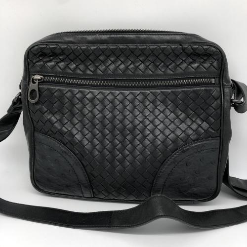 Bottega Veneta Black Woven Leather Crossbody Bag photo 3