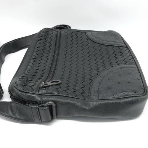 Bottega Veneta Black Woven Leather Crossbody Bag photo 4