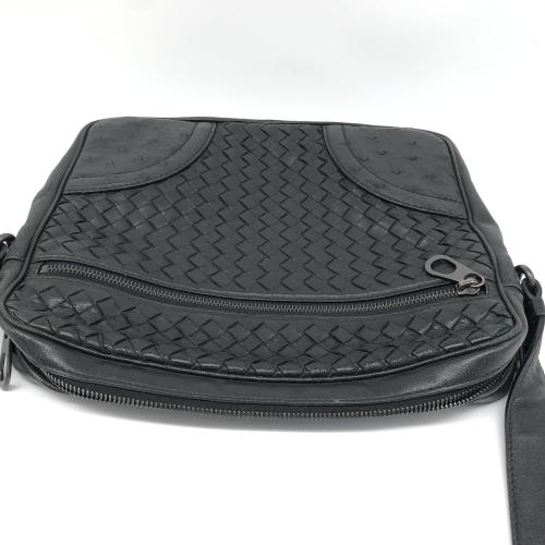 Bottega Veneta Black Woven Leather Crossbody Bag photo 5