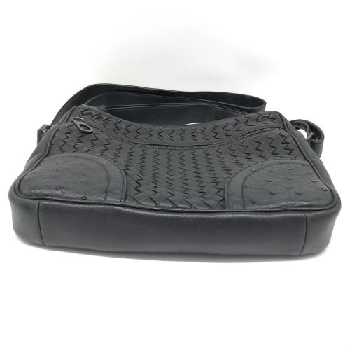 Bottega Veneta Black Woven Leather Crossbody Bag photo 6