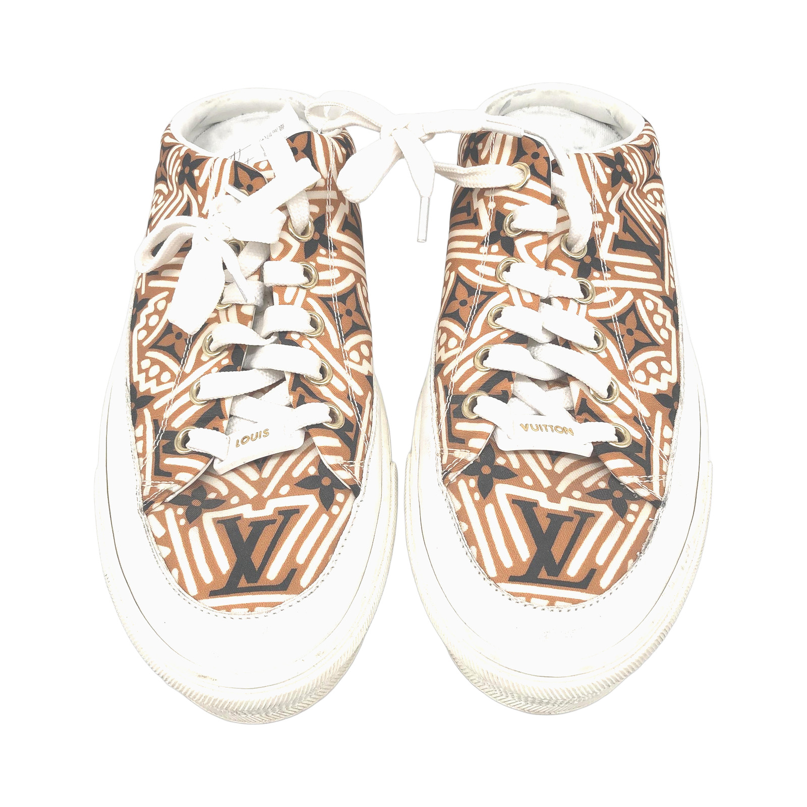 Louis Vuitton Crafty Stellar Printed Sneakers In Brown