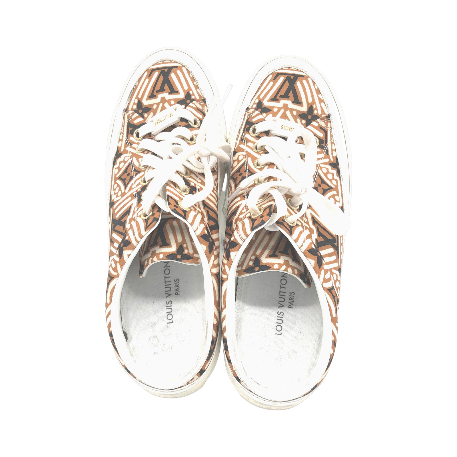 Louis Vuitton Crafty Stellar Printed Sneakers In Brown photo 3