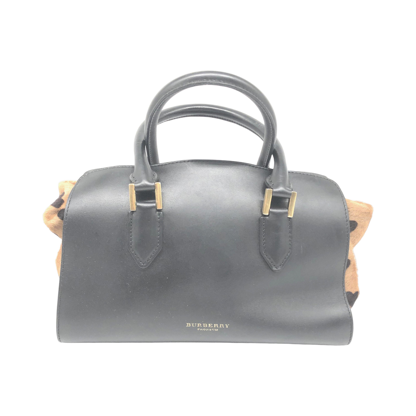 Burberry Prorsum Leather Calf Hair Dinton Small Satchel