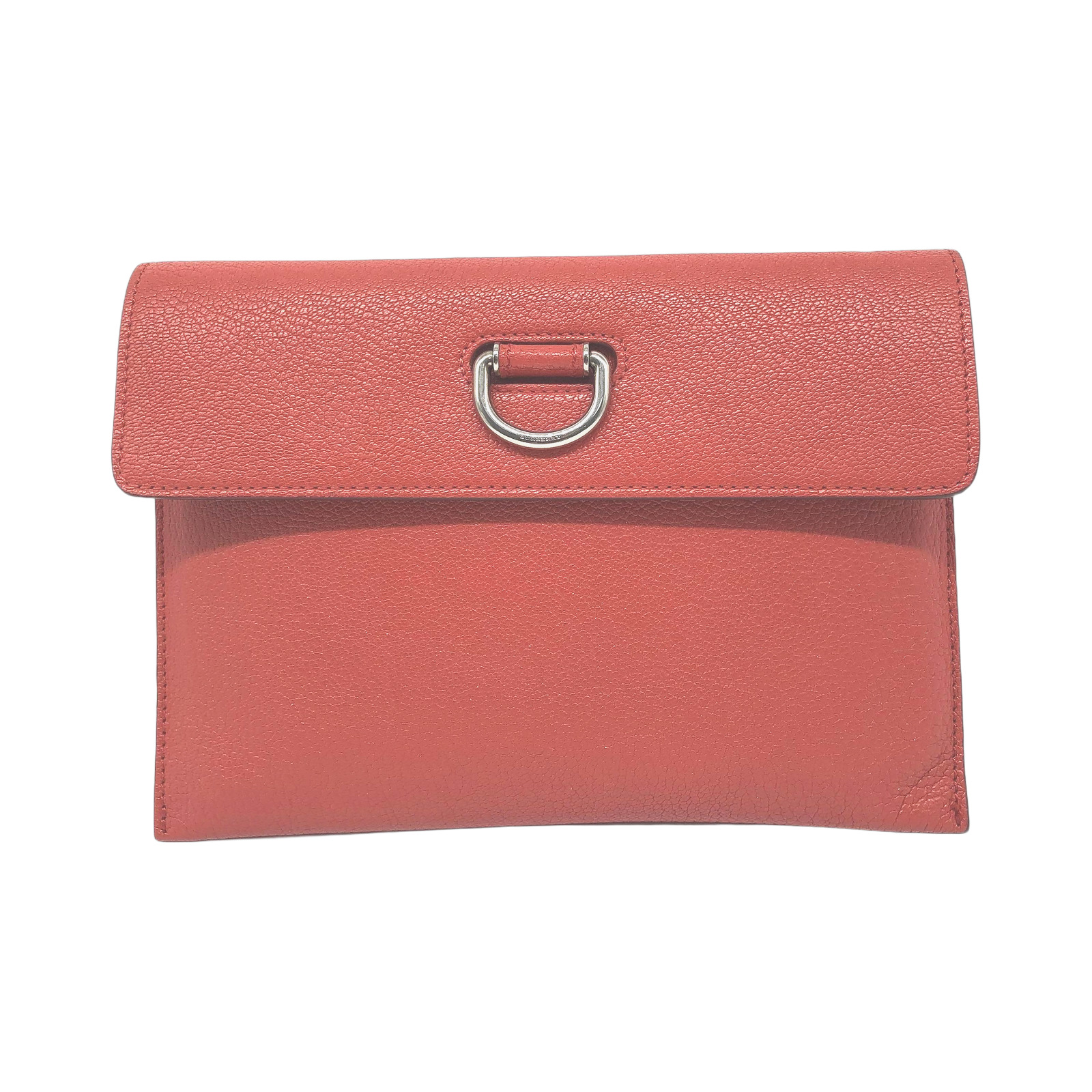 Burberry Red D-Ring Leather Pouch