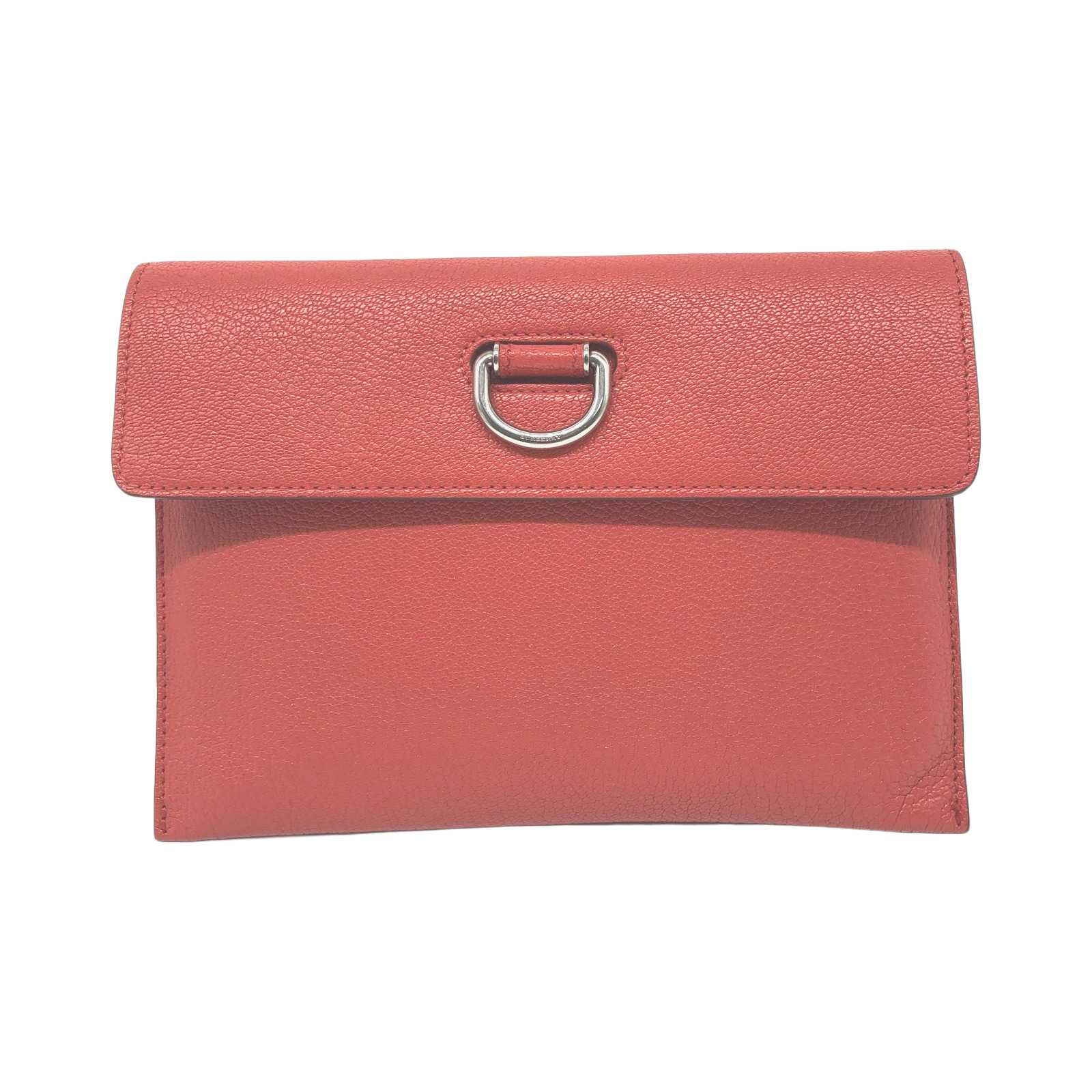 Burberry Red D-Ring Leather Pouch photo 2