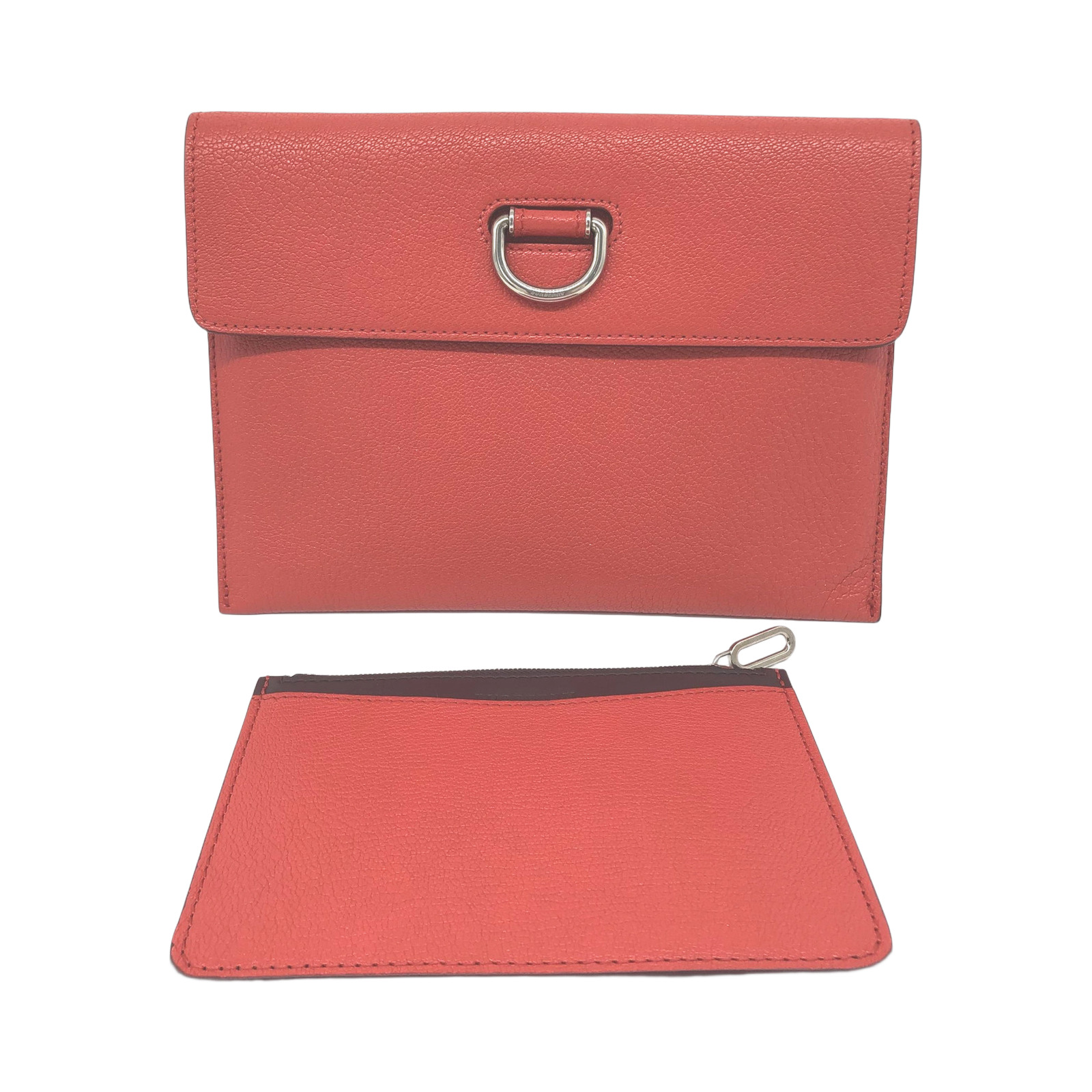 Burberry Red D-Ring Leather Pouch photo 3