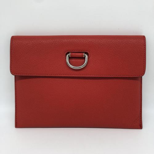 Burberry Red D-Ring Leather Pouch photo 6