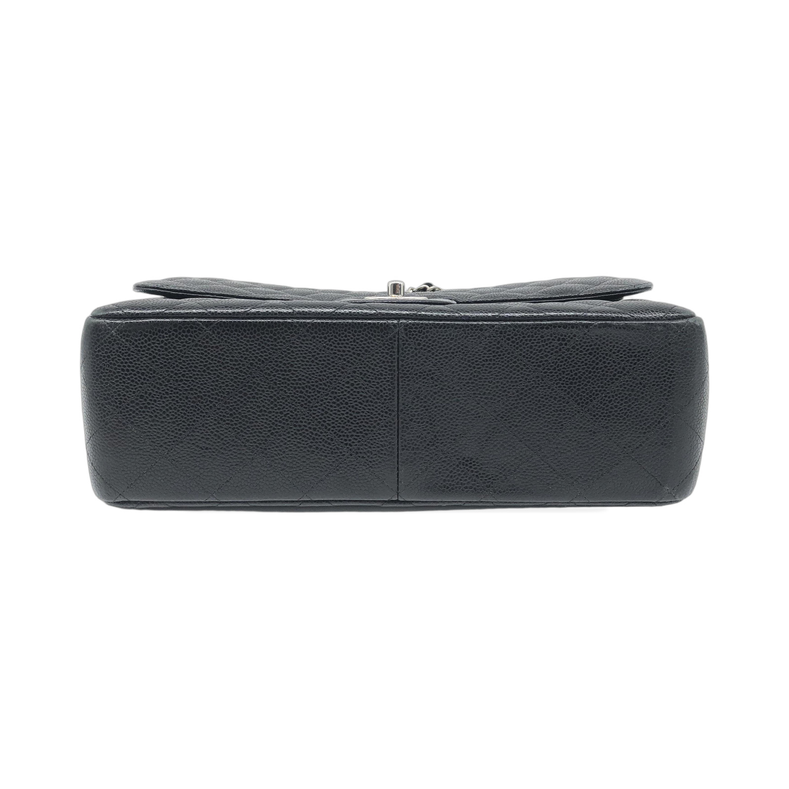 Chanel Black Quilted Caviar Jumbo Timeless Flap Bag photo 4