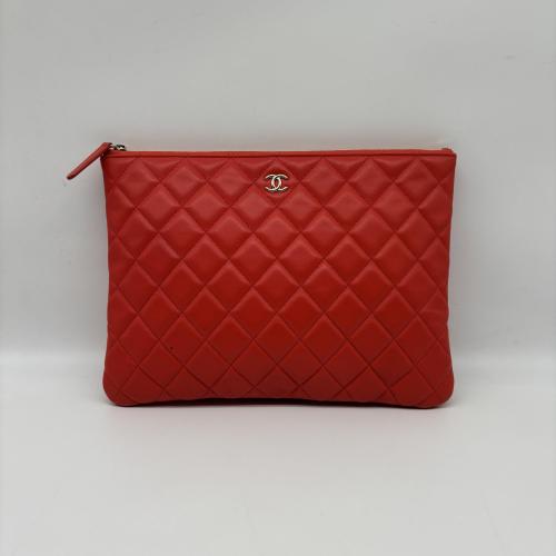 Chanel Matelasse Quilted Coco Mark Clutch