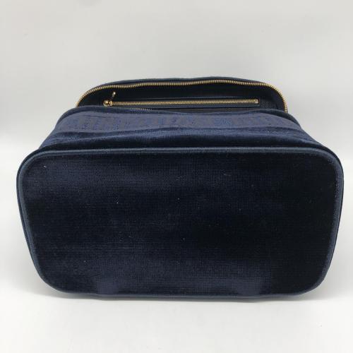 Christian Dior Blue Velvet Vanity Case With Logo photo 5