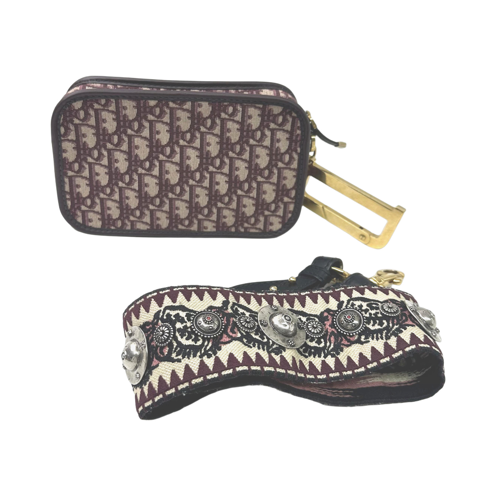 Christian Dior Burgundy Oblique Diorquake Clutch photo 2