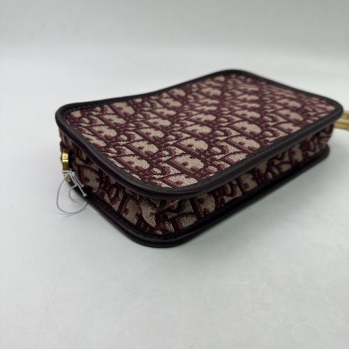 Christian Dior Burgundy Oblique Diorquake Clutch photo 5