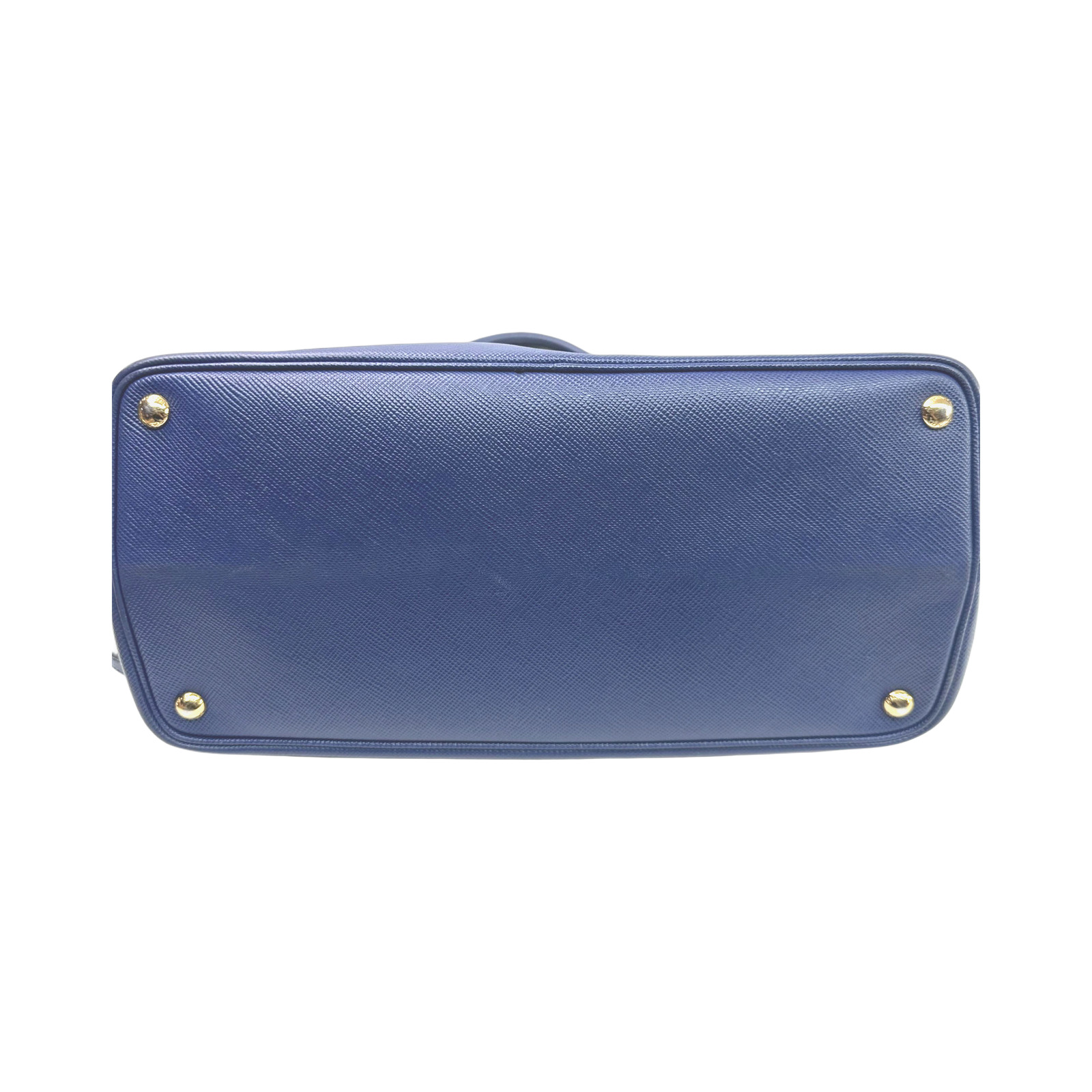 Prada Blue Saffiano Leather Double Handle Tote Bag photo 3