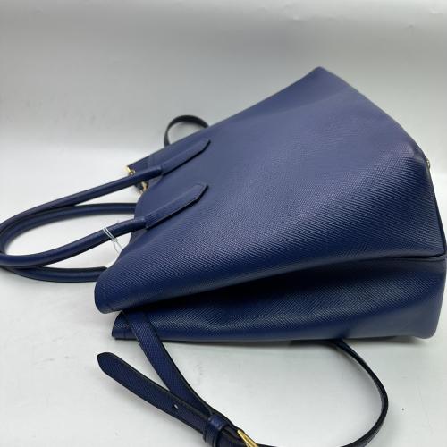 Prada Blue Saffiano Leather Double Handle Tote Bag photo 5