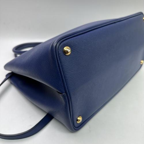 Prada Blue Saffiano Leather Double Handle Tote Bag photo 6