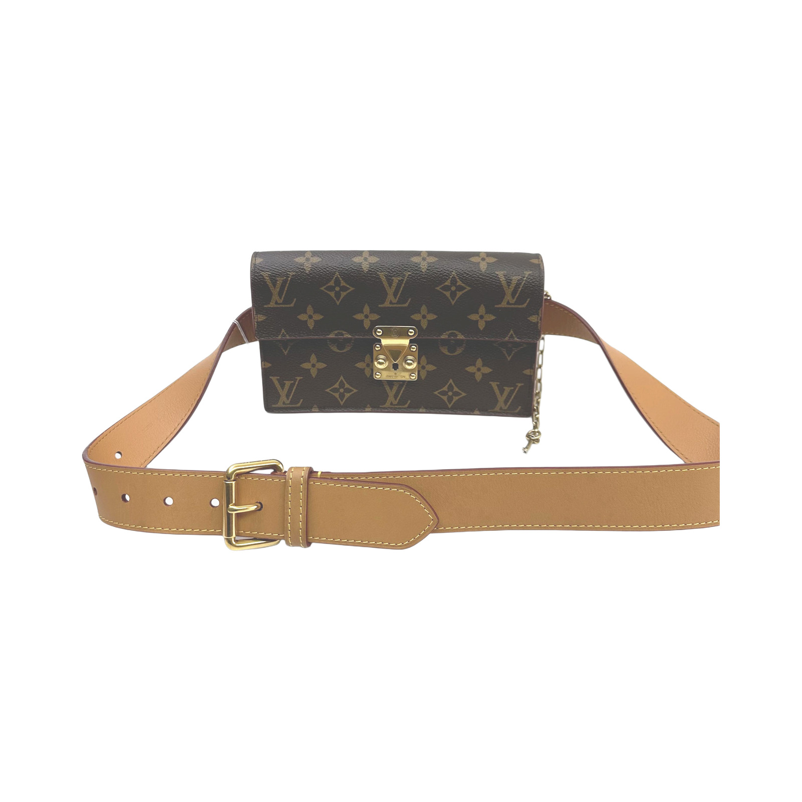 Louis Vuitton Monogram Canvas S Lock Belt Bag