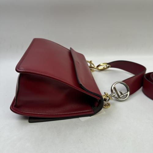 Fendi Red Leather Kan I Shoulder Bag photo 6