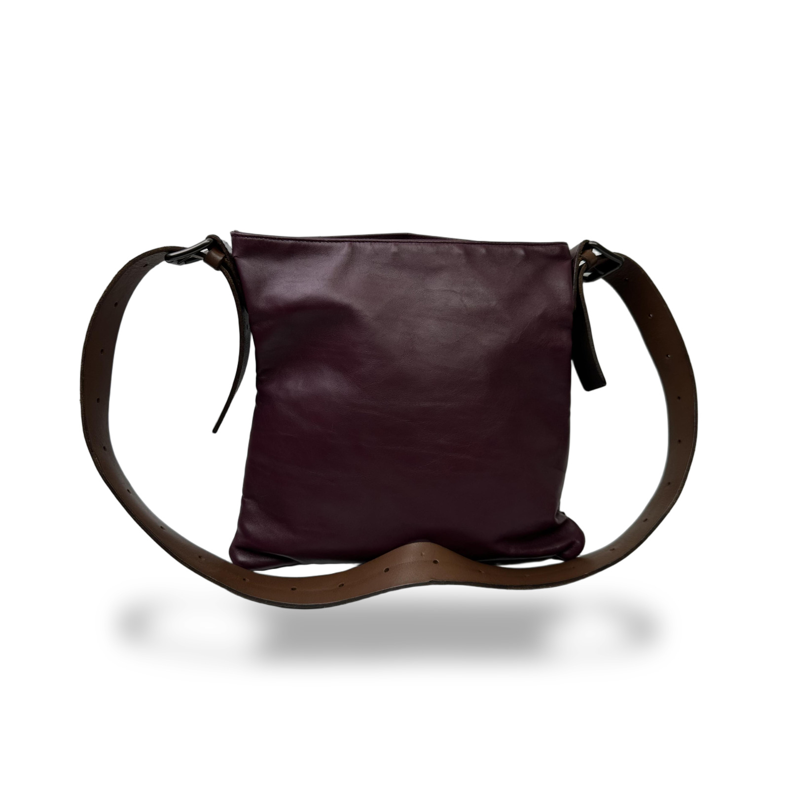 Bottega Veneta Burgundy Leather Shoulder Bag
