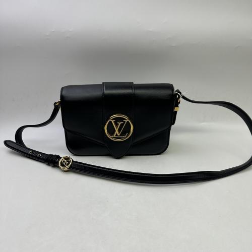 Louis Vuitton Pont 9 Black Leather Crossbody Bag