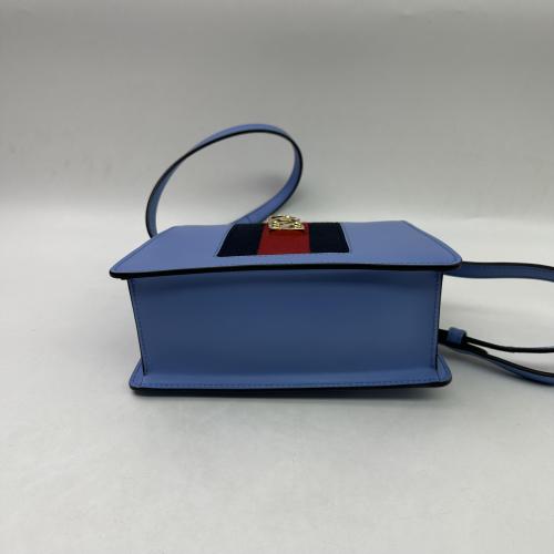 Gucci Blue Leather Sylvie Crossbody Bag photo 3