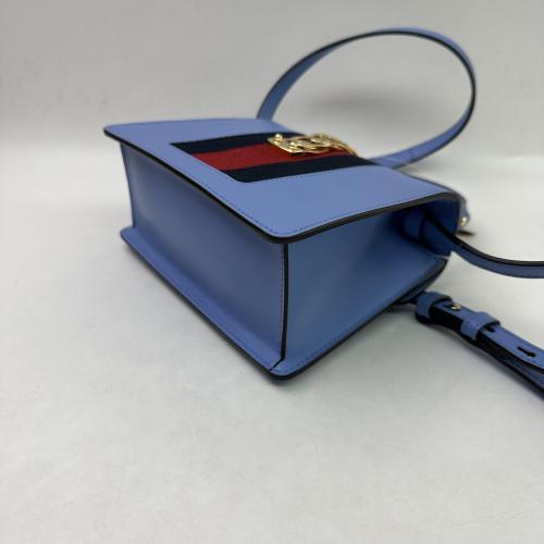 Gucci Blue Leather Sylvie Crossbody Bag photo 5