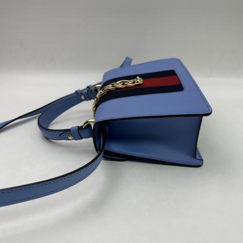 Gucci Blue Leather Sylvie Crossbody Bag photo 6