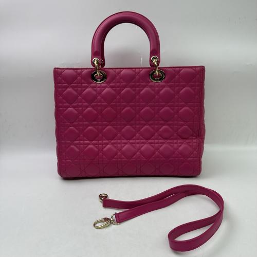 Christian Dior Pink Cannage Leather Lady Dior Handbag photo 2