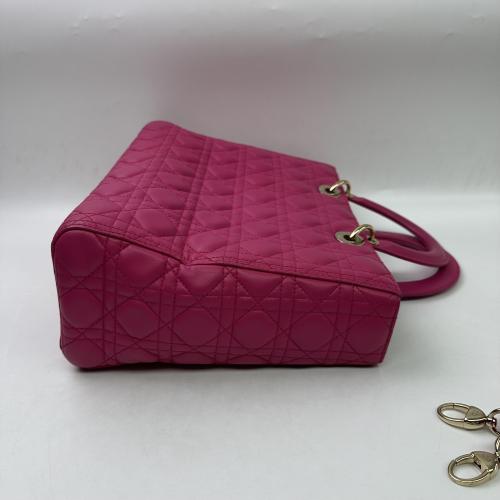 Christian Dior Pink Cannage Leather Lady Dior Handbag photo 5