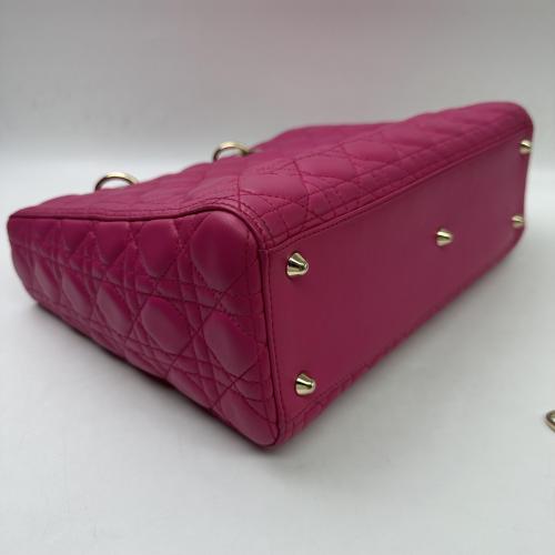 Christian Dior Pink Cannage Leather Lady Dior Handbag photo 6