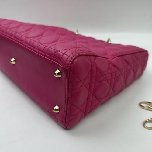 Christian Dior Pink Cannage Leather Lady Dior Handbag photo 7