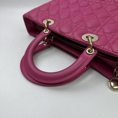 Christian Dior Pink Cannage Leather Lady Dior Handbag photo 8