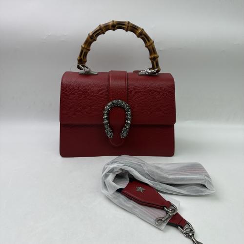 Gucci Red Leather Dionysus Top Handle Bag