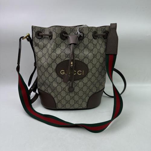 Gucci GG Supreme Drawstring Bucket Bag