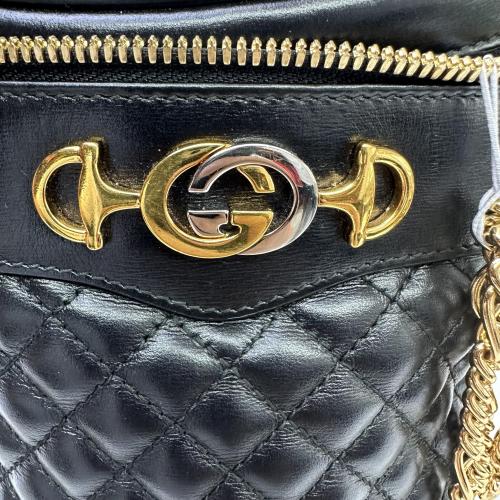 Gucci Trapuntta Leather Belt Crossbody Bag Black photo 8
