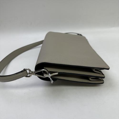 Prada Gray Saffiano Leather Sound Flap Bag photo 4