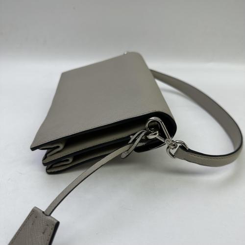 Prada Gray Saffiano Leather Sound Flap Bag photo 5