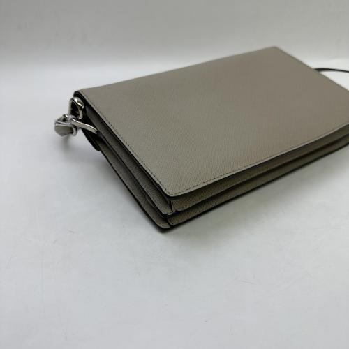 Prada Gray Saffiano Leather Sound Flap Bag photo 6