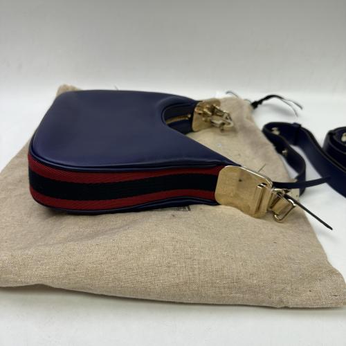 Gucci Navy Leather Attache Shoulder Bag photo 4