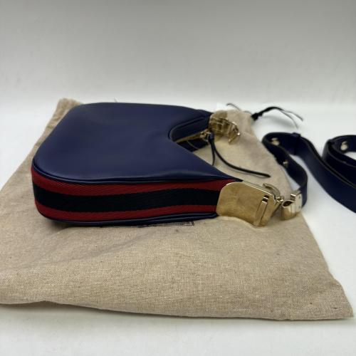 Gucci Navy Leather Attache Shoulder Bag photo 5